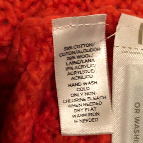 Loft Vibrant Coral Orange Cardigan - Picture 5 of 5